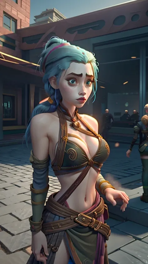 Jinx with giant breasts on display