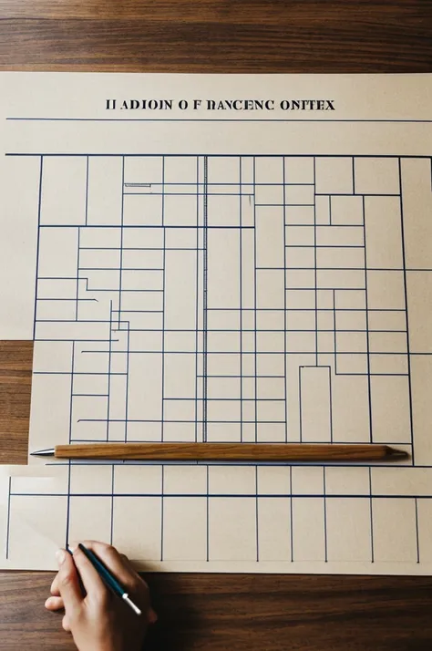 I want a hand creating a congruence matrix on a sheet of paper on a desk
