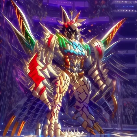 (masterpiece. official art. 8k. best quality. detailed full body. full body.)

(situation 1 : dominating The Phoenix Wolf. The Phoenix Wolf is over 1000 meters long. focus GIANT mechanical Muscular The Phoenix Wolf is trampling the car. Looking down.)

(si...