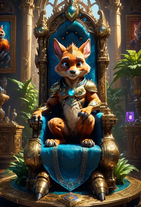 Throne of Power, full body, by Zootopia, best quality, masterpiece, very aesthetic, perfect composition, intricate details, ultra-detailed