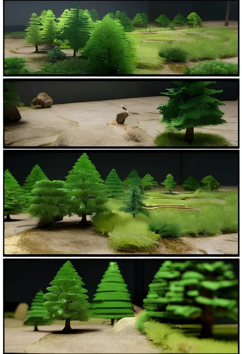 respect nature , guard the forest , clean , do not cut the vegetation, anime, comic, 3D model