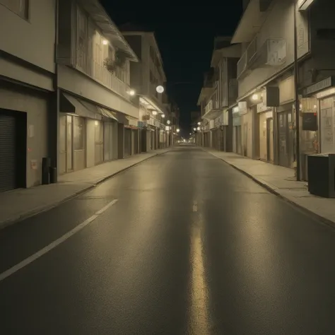 Quiet street at night