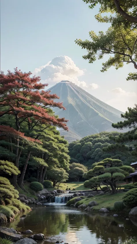 oil painting of a japanese environment