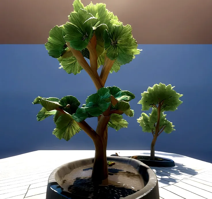 watering trees, anime, comic, 3D model