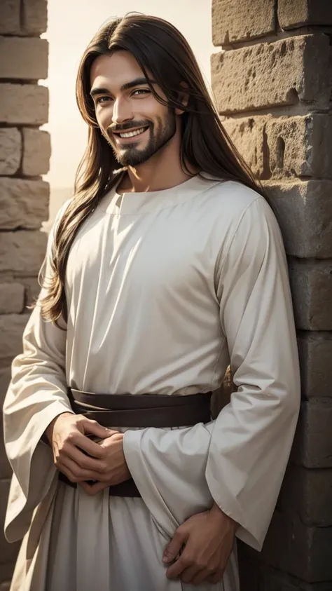 Jesus Christ man smiling serene loving 