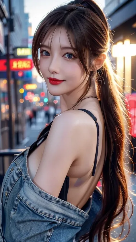 Urban beautiful girl college student, masterpiece, light makeup, Red lips, Silver Hair, Disheveled long hair, Street background, beautiful, elegant. Extremely fine detail, Master Works, Authentic texture, Realism in film lighting, Perfect job, 16K, High re...