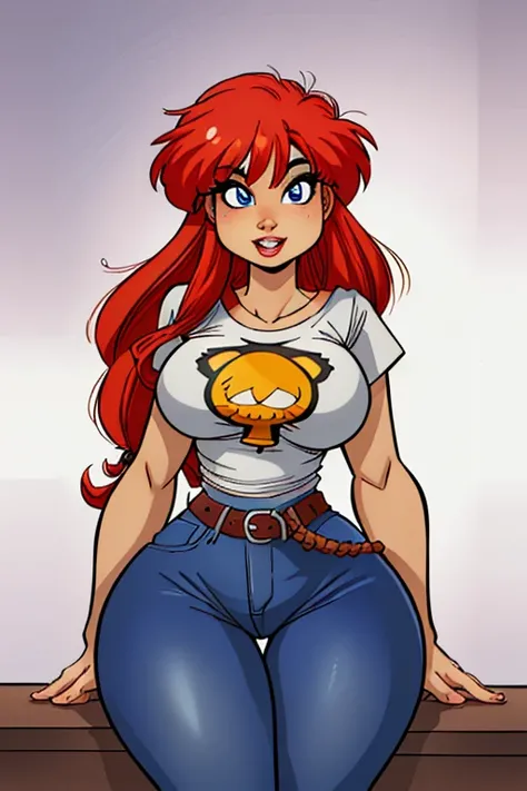 (ranma chan) (ranma saotome)(1solo)(1girl)((Solo)) ((Masterpiece)) ((High Quality)) (slim thick)((Perfect Face)) ((Huge Breasts)) ((Wide Hips)) ((Narrow Waist)) ((Beautiful)) ((Redhead)) ((Long Hair)) ((Light Skin)) ((Cute Nose)) ((BLue Eyes)) ((Young)) ((...