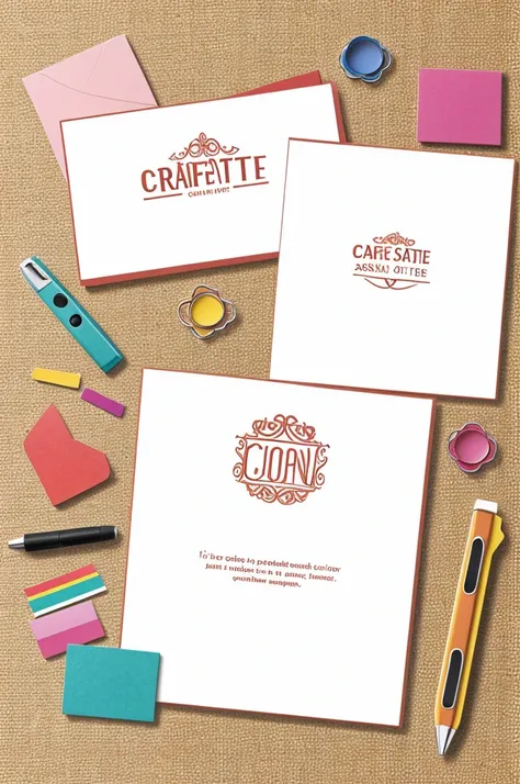 Create a logo which is called crafting and has the theme of a stationery store 
