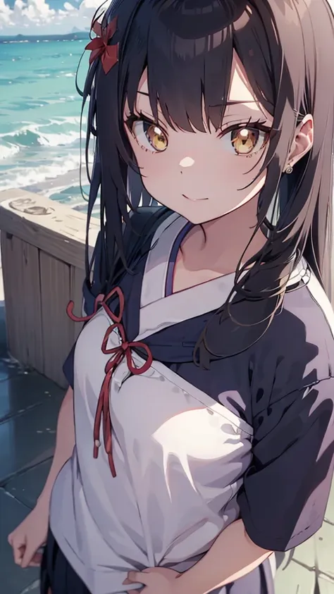 , sea, style of anime, uniform nurse 