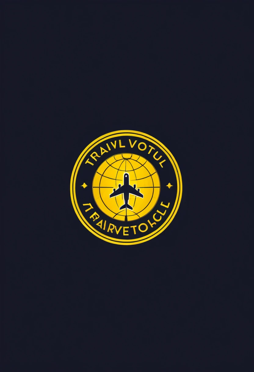 A yellow logo design for a travel app