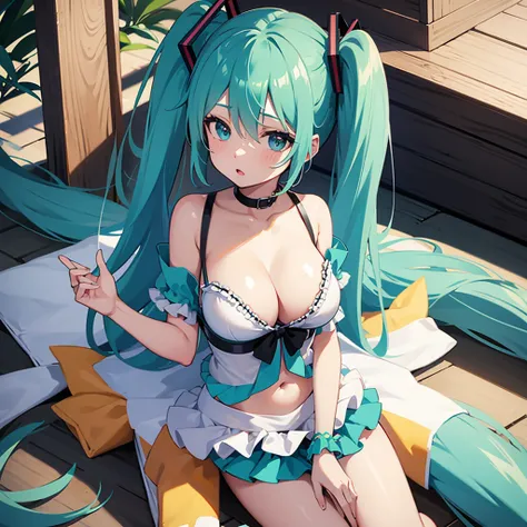 Hatsune miku with big breasts and bikini