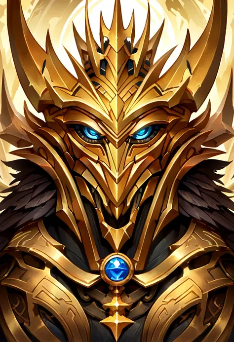 Game medallion with metal faucet closeup with crown，Close-up of dragon head，hearthstone art style, Hearthstone style art, hearthstone concept art, Riot game concept art, style of league of legends, iconic character splash art, League of Legends crown，Game ...