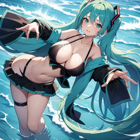 Hatsune miku with big breasts and bikini