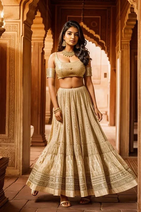 6 ft big breasted beautiful indian girl in maharani dress.