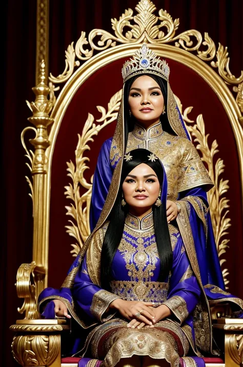 a photo of Dato Sri Siti Nurhaliza, also known as Malaysia’s number one singer, sitting on a throne. Meanwhile, Singer Aina Abdul is depicted at the bottom, crying because she is jealous, a flop, and bitter.
