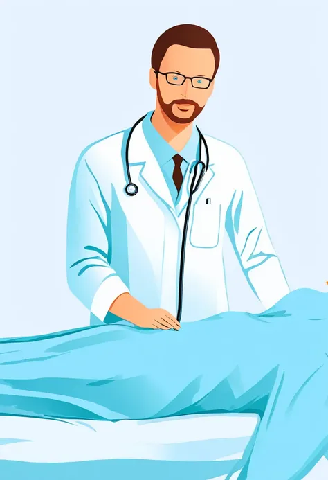 doctor checks patient illustration