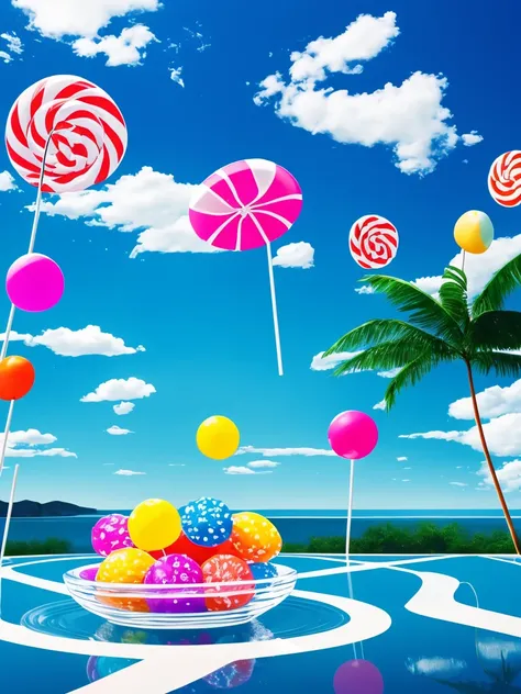 superb minimalism, aesthetic, candy landscape, summer