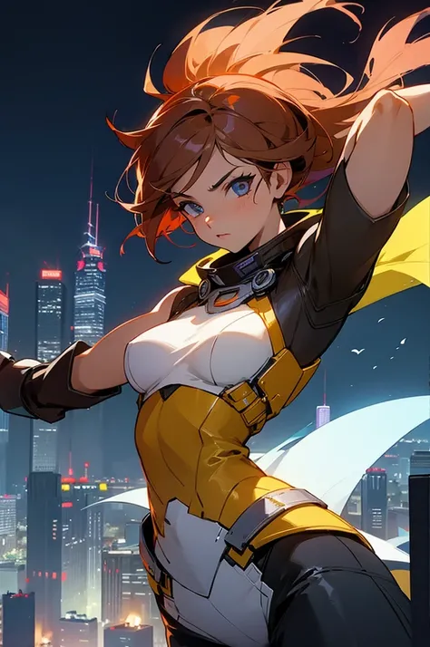 Female ,Hero, City background