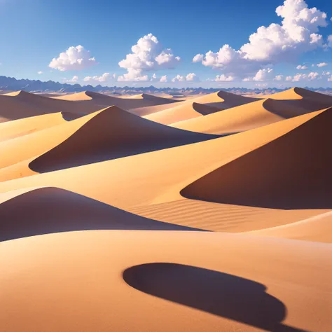 ((((No humans))))、desert、detailed, inattention, blue sky, high quality, 8K