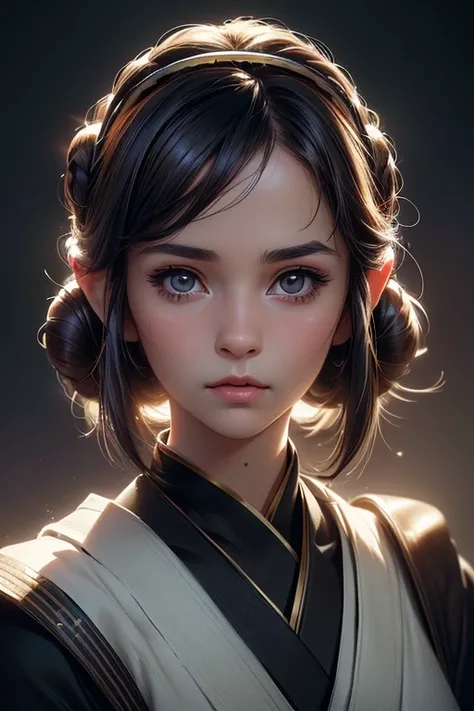 (artwork:1.4), (8K, photoshotrrealista, photoshot, best quality: 1.4), Japanese, (1 girl), beautiful  face, (lifelike face:1.4), (cabelo highy detailed:1.3), Princess Leia&#39;s beautiful hairstyle, realistic brown eyes, beautiful detailed brown eyes, (rea...