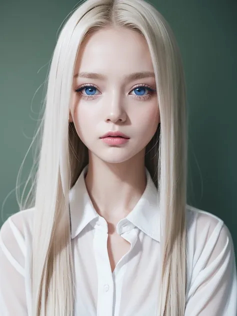 forehead、Platinum blonde fine hair、Straight long hair、Hitting the face and front of the eyes、Big blue eyes、Sheer white and wet nightgown、Nordic youth、Perfect body、White tendons、Glowing Skin、Young and beautiful skin、A perfect and beautiful little face、Brigh...