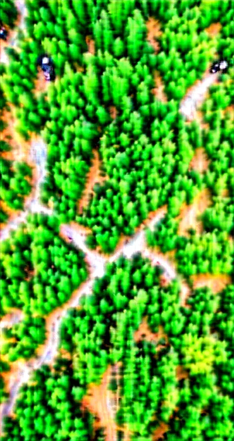 (Best quality:1.4),(Best result:1.4),(Super clear picture quality:1.4),(Super clear detail:1.2),birds-eye view of a road passing through a forest,summer forest,straight road,Trucks driving on the road,overlook,birds-eye view,Bird&#39;s eye view of forest a...