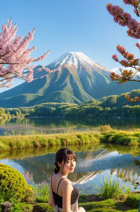 ((Highest quality)), ((masterpiece)), (detailed), Japanese,landscape,Beauty,cute,Upper Body