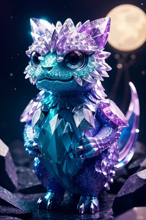 Cute crystal monster, detailed 8k gorgeous bright with lots of quality  