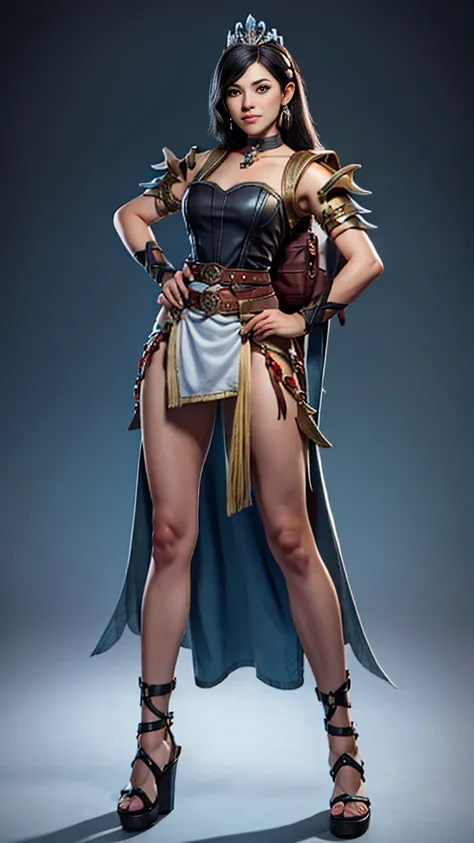 full body, whole body. 1solo (girl). slave fighter, loincloth standing, hands on hips full body, whole body. 1solo (girl). slave fighter, loincloth standing, hands on hips, metal sandals, backpack, choker, big belt, view from below, feet together, bracers,...