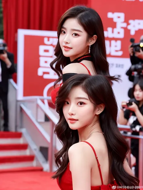 Kwon Eun-bi is a young Korean woman in her 28s. Her hair is short at shoulder in a red colors. 
Her face is slightly shorter than it is long, which carry a warm , expressive face. Her skin is radiant and clear, presenting an impeccable state of health and ...