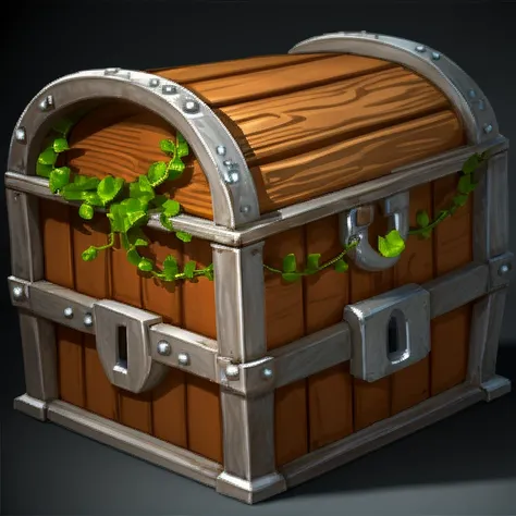 simple background,) treasure chest, vines , gothic designs