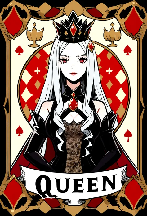 Playing card design, Queen, q, ハートのQueen, Playing card design.