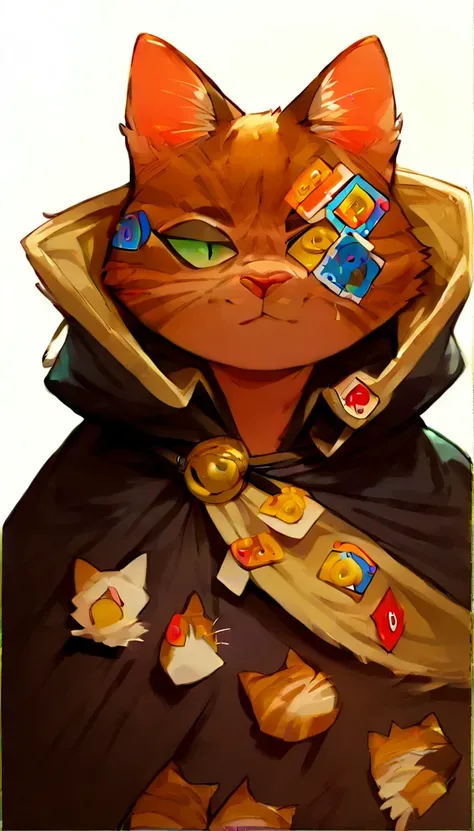 score_9, score_8_up, score_7_up, (sticker, thick lines:1.25), (clear simple background, white background, papyrus background),
((tabaxi), anthro, solo, female, (closeup portrait, focus on face), ((wearing dark robe, cape)), (cat fur)), beautiful