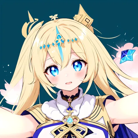 Blonde blue-eyed Egyptian anime girl in a dress, anime Waifu, From the Azur Lane video game, Waifu, Shadowverse Style,  Anime Goddess, Ayaka Game Genshin Impact, Ahegaio, Holographic Live Broadcast, Genshin Impact Characters, Portrait of the Knights of the...