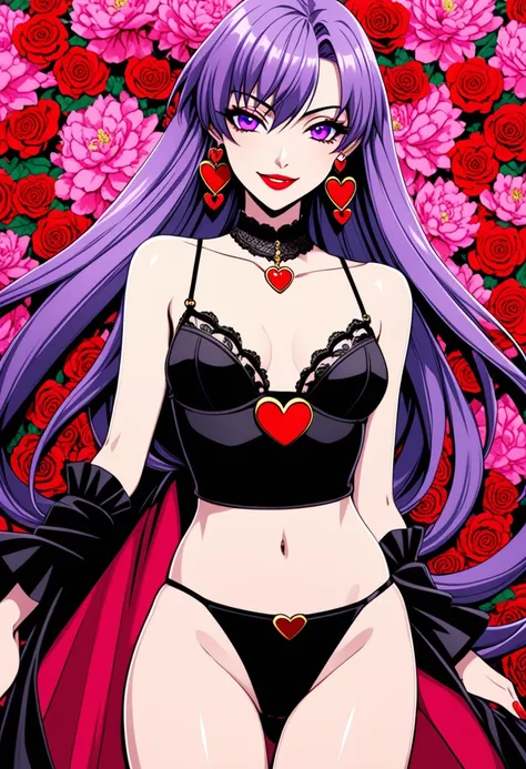 (anime, masterpiece) intricate, summer sea aestetic background, comics_darkstalkers_morrigan_aensland, 1girl, Slender hips, slim stomach, thin waist, posing, aesthetically pleasing view, looking at viewer, teardrop-shaped breasts, slim body, violet hair, v...