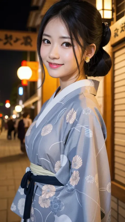 (8K, Realistic, RAW Photos, Highest quality: 1.4, detailed),Japanese idol-style beautiful girl,1 person,18-year-old,(Black Hair),Hair tied up,Large, clear grey eyes,Long eyelashes,(piercings(small)),(Lip gloss),lips(Plump,glossy),thin long neck,Thin and de...