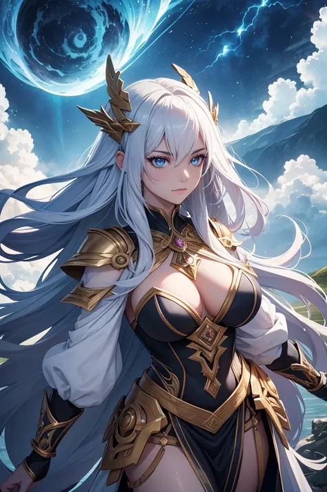 **Stable Diffusion Prompt:**

"Mighty Goddess of Strength and Potency, Lady of Thunder transcending Nordic, Germanic, and Greek mythologies, unveil your majesty! Imagine a dazzling deity who personifies formidable strength, unparalleled potency, and impetu...