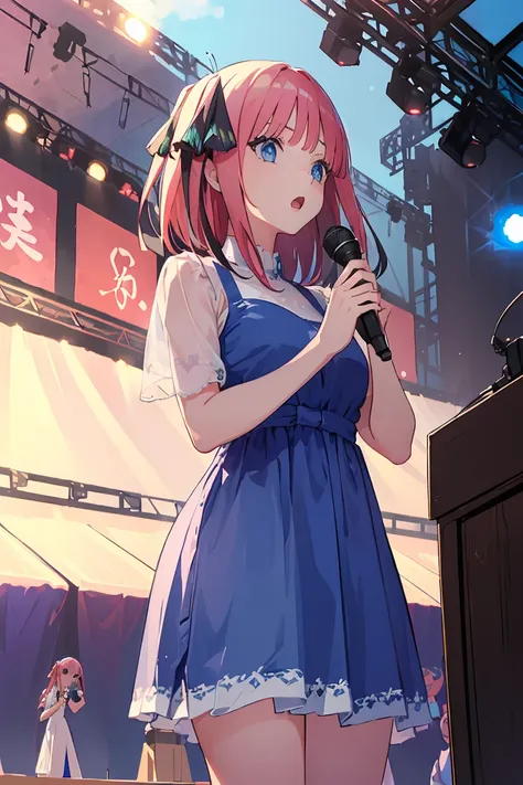 ((masterpiece, best quality)),very detailed, simple eyes, ((((outdoors,standing)))), (((blue eyes))), 1girl, (((kawai dress))), ...