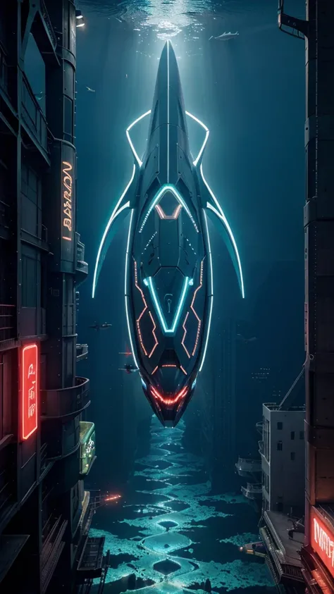 “Neon Depths of the MONNIVERSE”

In the electric-blue depths of the MONNIVERSE, where neon currents weave through sunken skyscrapers, our cybernetic shark glides with purpose. Its sleek form, a fusion of organic grace and mechanical precision, catches the ...