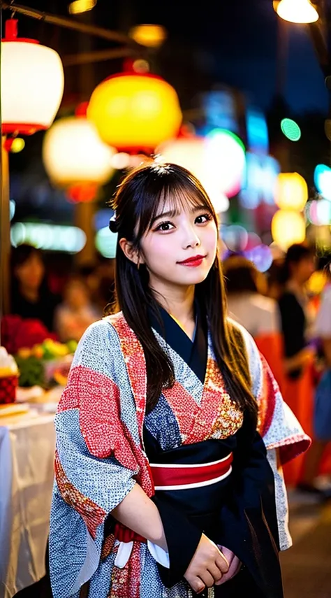 Use a prompt like this:。

---

**English**

Create an AI-generated image of a girl wearing a yukata at a fireworks festival. The girl should be alone and the setting should include a night sky filled with vibrant fireworks. The atmosphere should be festive...