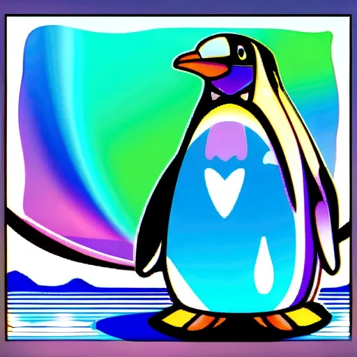 Aurora Borealis and Penguins, masterpiece, Super detailed, Highest quality  