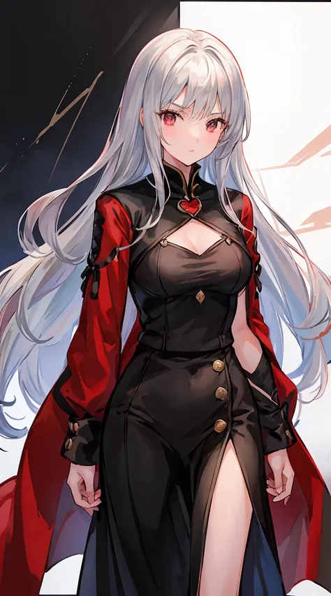 ・height 175cm ・cherishes her 10 younger sisters ・medium-length, shiny silver hair ・red-black eyes ・queen of nephrite ・can read a...