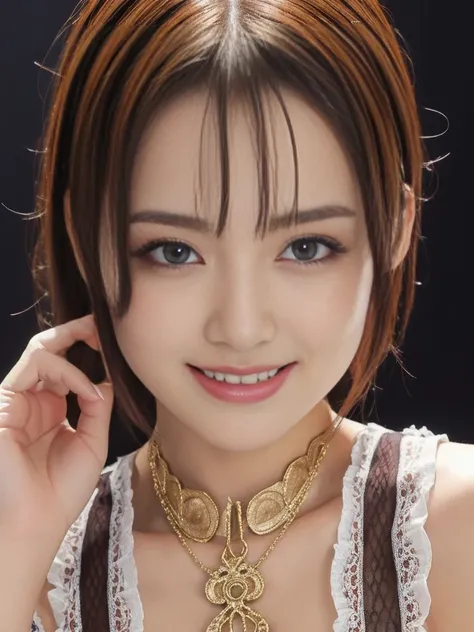 (Sexual climax:2.0),(Orgasm:2.0),(ecstasy:2.0),short hair,Part-time job at a bar,((Wearing laced negurije:2.0)),16 year-old,(1 Ultra cute Japan girl:1.5),(Detailed face,ultra detailed eyes, incredible Beautiful eyes,symmetry dropped eyes:2.0),(Natural Make...