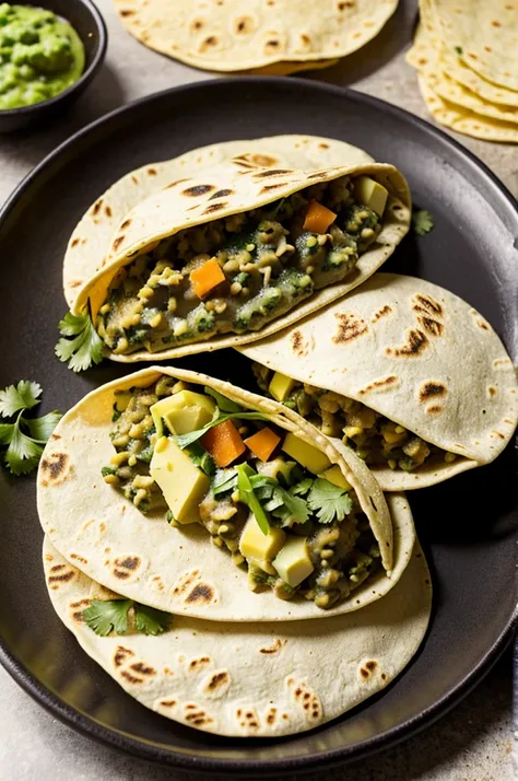 Tortillas stuffed with huitlacoche and cheese, with a touch of epazote.