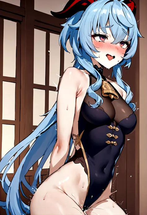 NSFW,masterpiece,Highest quality,High resolution,Super detailed,ganyu (genshin impact),(Prostitute),(High quality small clothes),Embarrassed,Estrus,Astonishment,excited,blush,Sweat,orgasm,Climax,(Squirting),Ahegao,Roll your eyes、squint,(Stern middle-aged m...