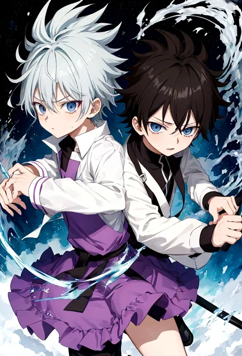 Killua zoldyck and kashimo hajime caragndo a combined attack 