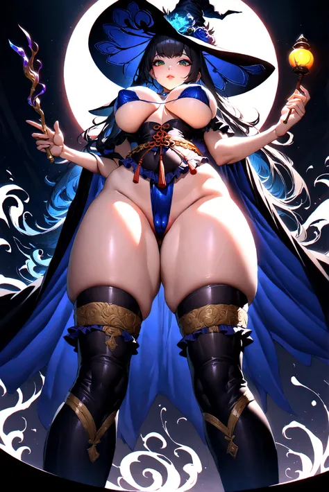 chinese witch, busty, ((bimbo)), ((slutty)), fit, ((perfect)), (((chinese))), (((chinese appearance))), (chinese body shape), glossy eyes, ((beautiful)), raunchy, looking straight, naughty mischievous expression, ((oriental)), ((hyper sexualized)), enigmat...