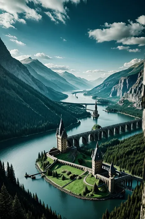 Harry Potter style landscape image 