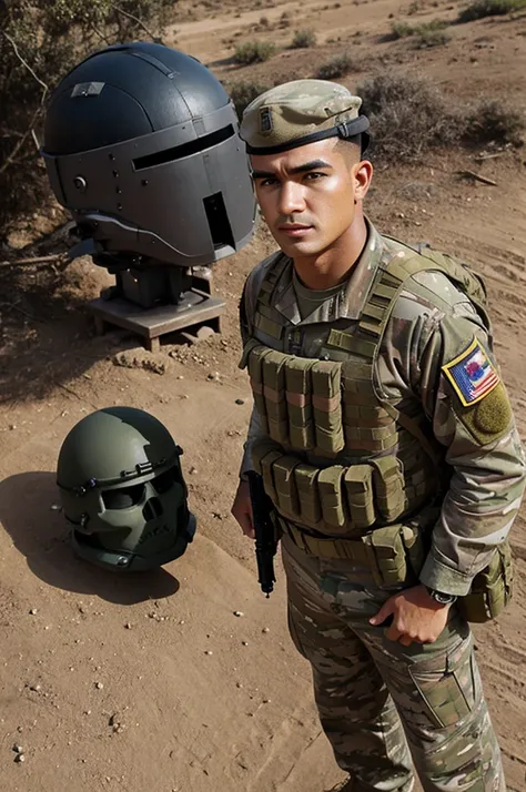 Soldier with big head 