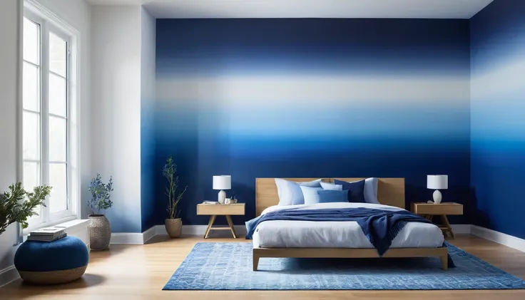 Create a dynamic blue gradient that transitions from deep navy to cerulean, evoking a sense of depth and serenity.